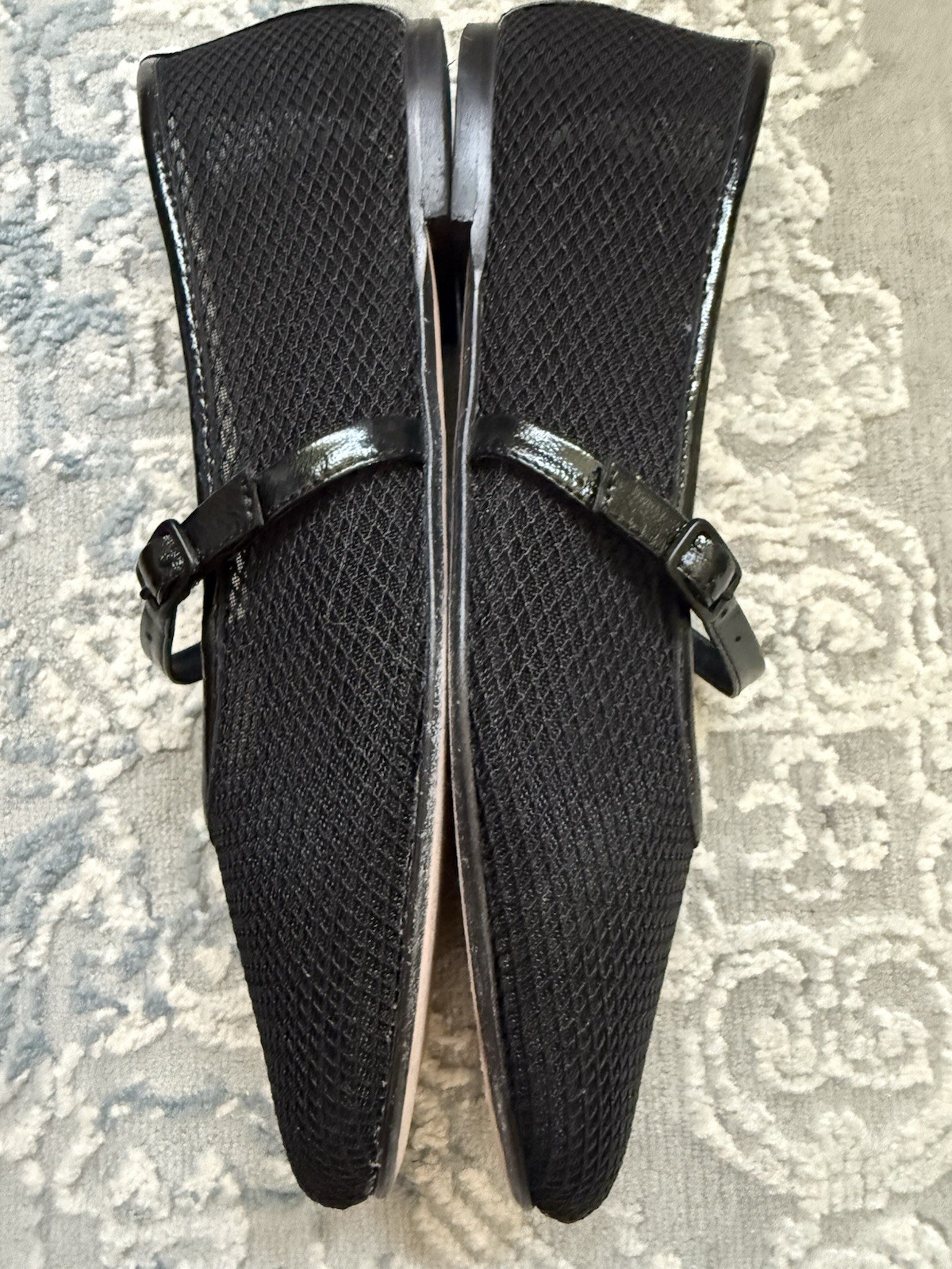 M.Gemi The Amiable Black Mesh And Leather Mary Jane Sz 8