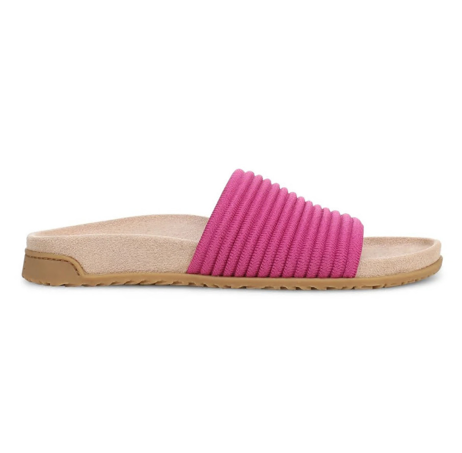 VIONIC Evie Knit Slide Sandal, Rose Violet (NEW)