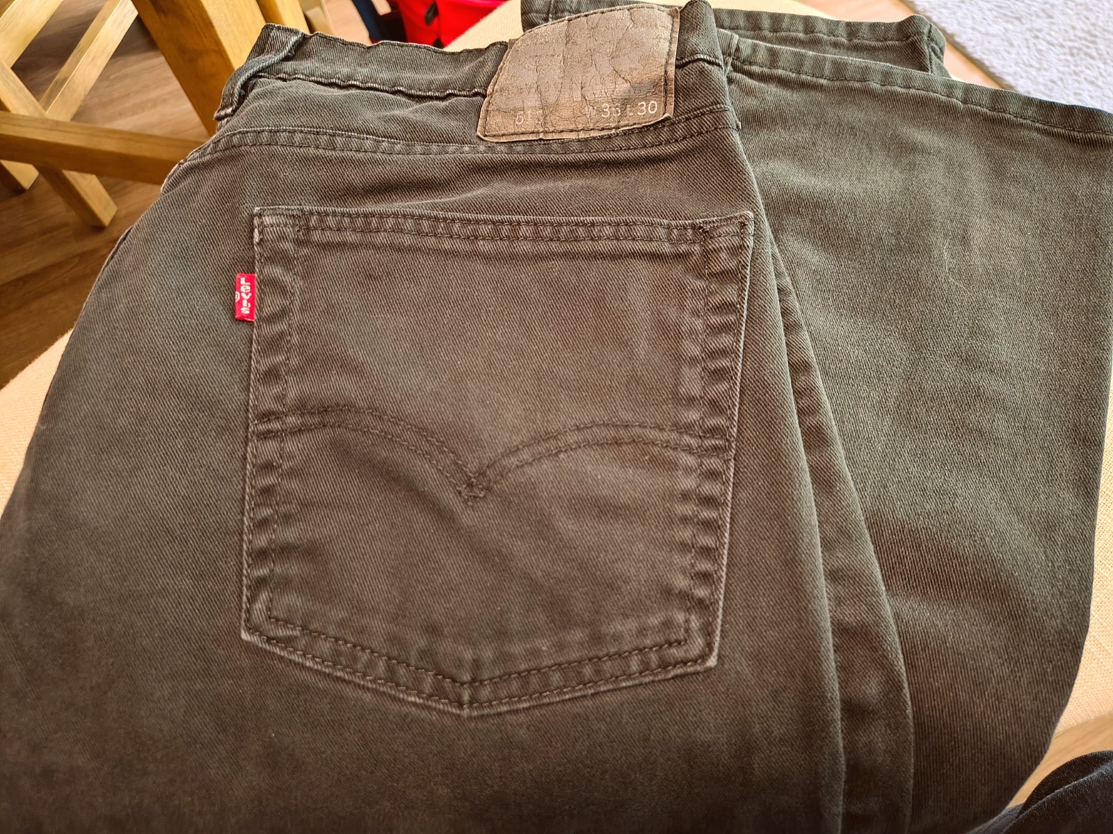 LEVI’S 513 BLACK JEANS 36×30 NWOT NICE