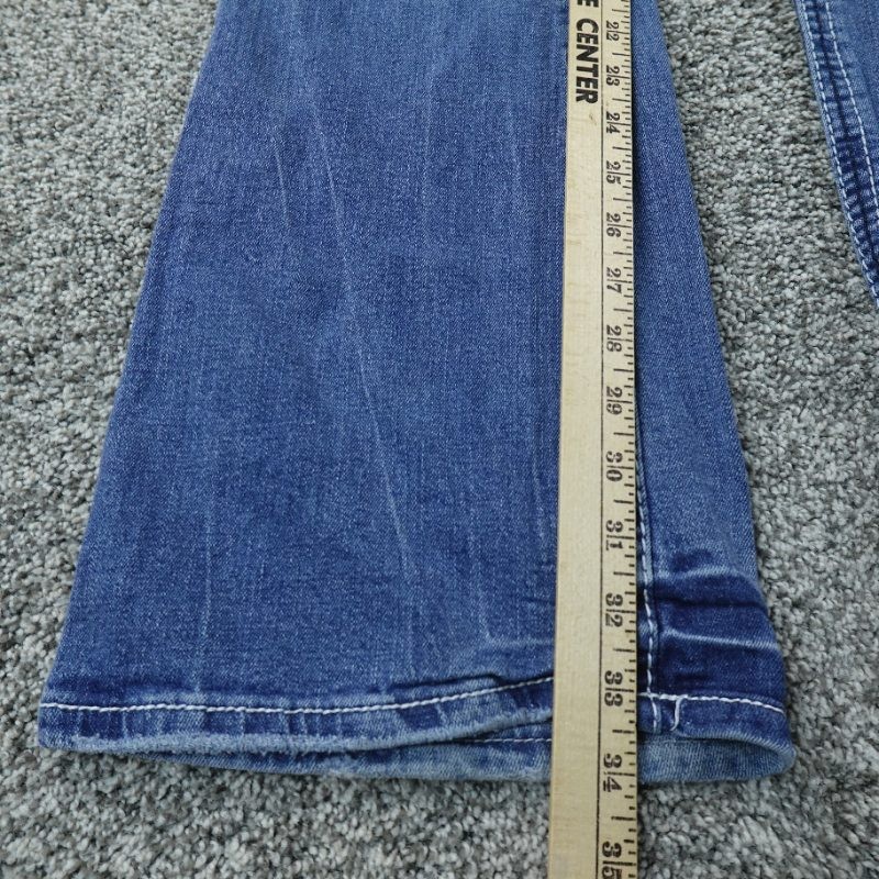 Amethyst Jeans Womens 13 Dark Blue Denim Pants Low Rise Boot Flare Stretch Y2K