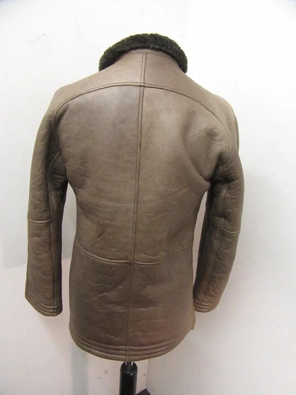 Vintage sheepskin biker jacket size 10 BY LAMANTA