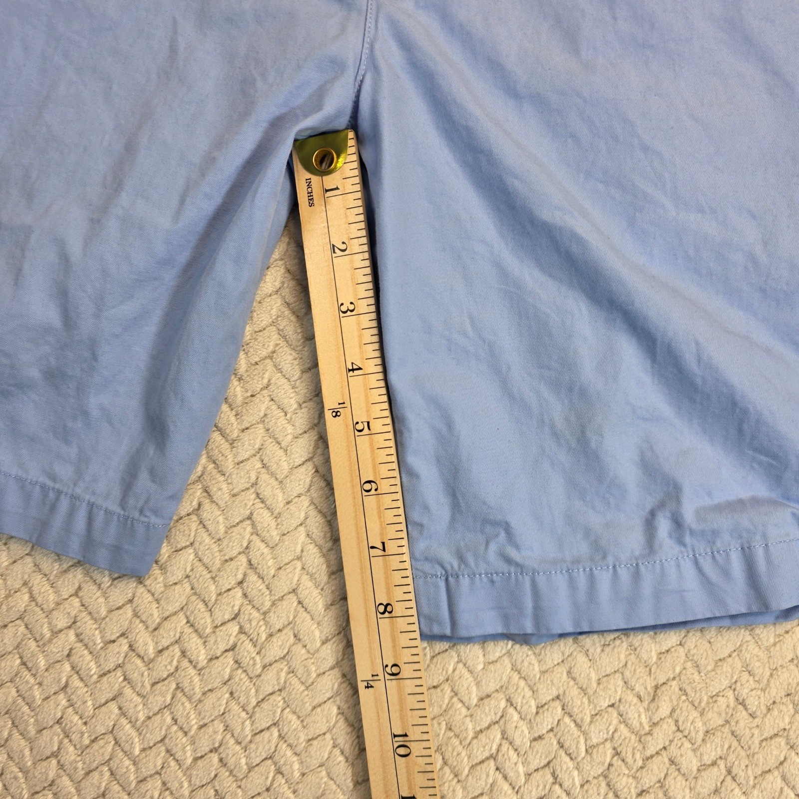 Vineyard Vines Mens 36 Light Blue Cotton Chino Shorts 9 Inch Inseam Classic Fit