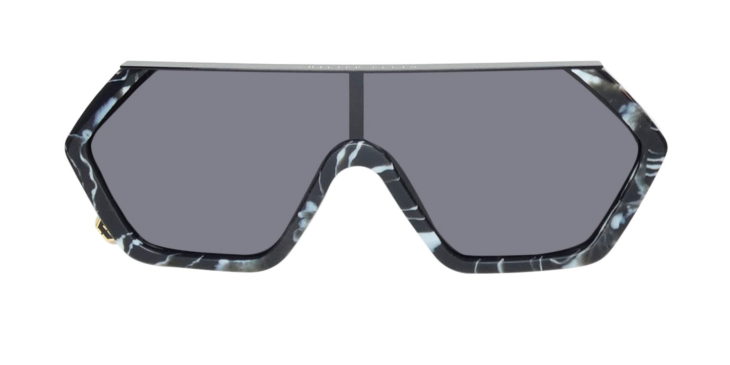 NEW PHILIPP PLEIN SPP047 PLEIN HEXAGON CAMOU SUNGLASSES 0Z21 PLASTIC GEOMETRIC