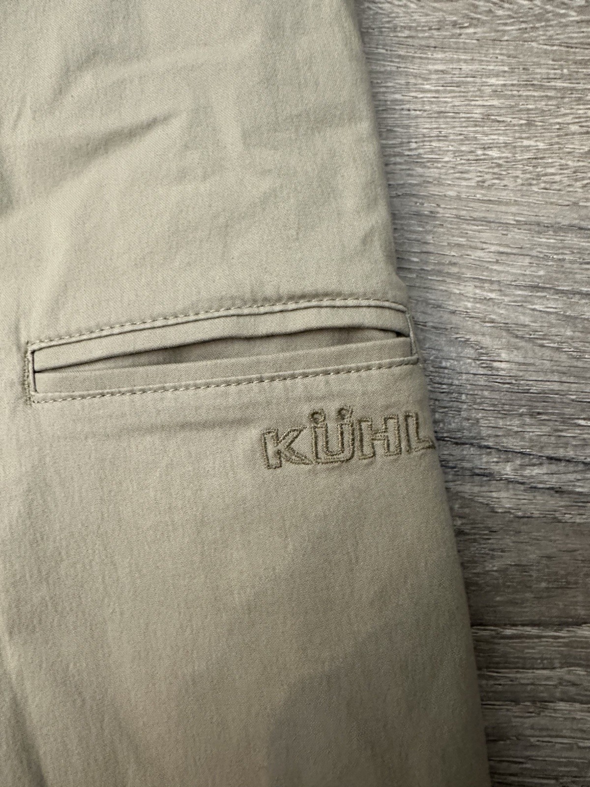 Kuhl Resistor Lite Chino Pants Mens 38×30 Beige Stretch Nylon Hiking Outdoor