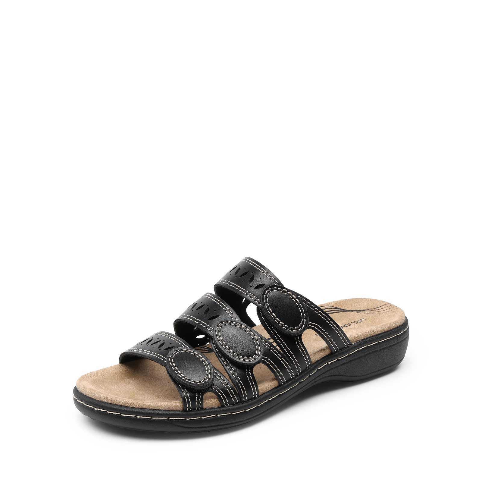Women Arch Support Casual Slide Sandals Comfortable Slip On Walking Flat Sandals