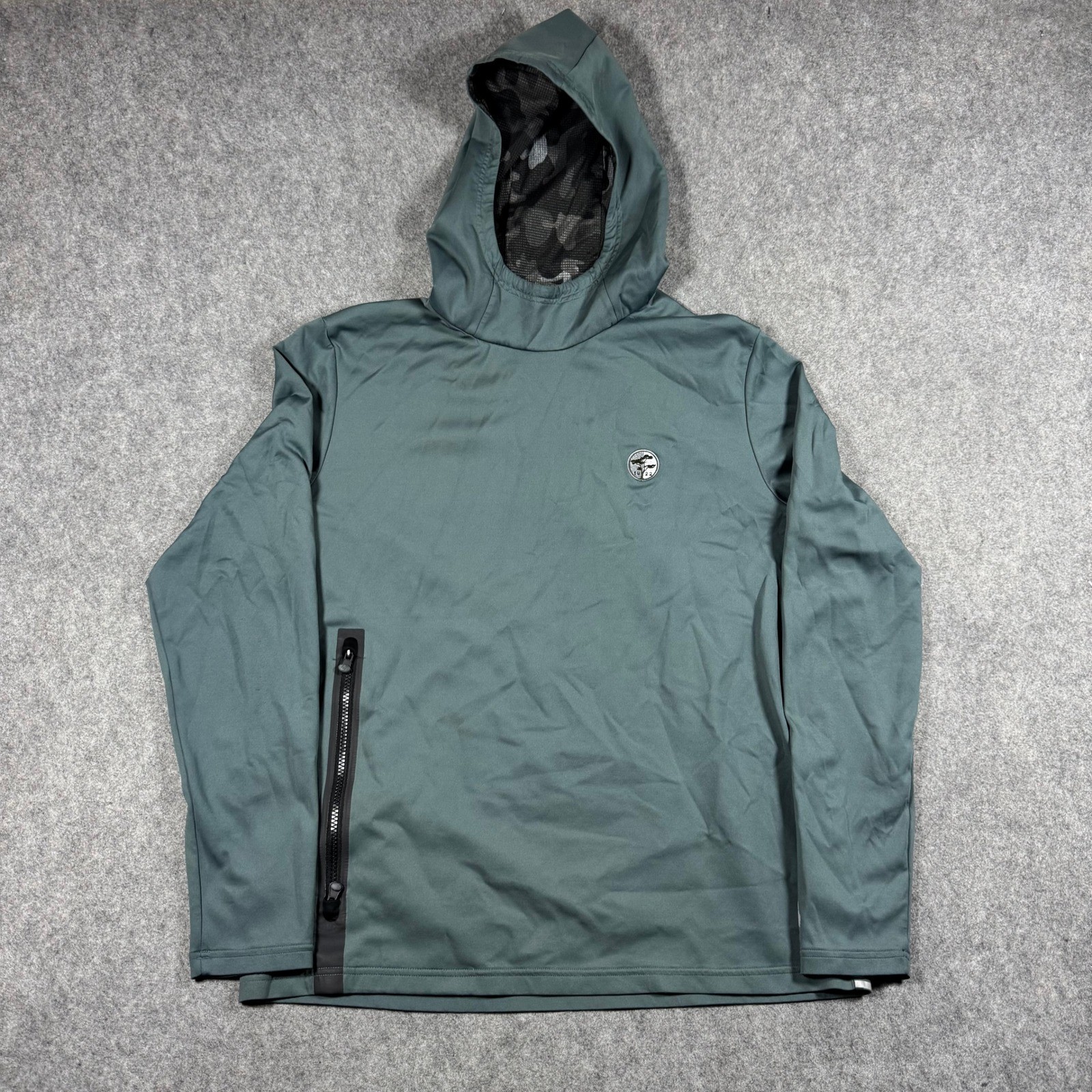 Greyson Hoodie Mens Large Green Cypress Point 1922 Performance Golf Zip Pocket