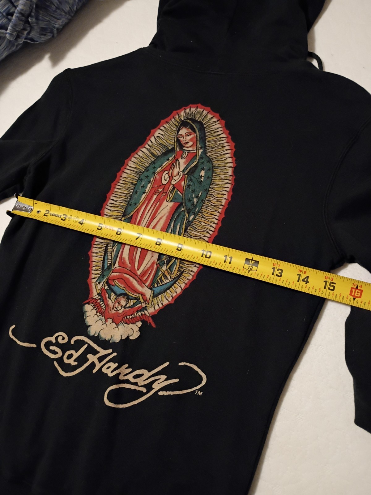 Ed Hardy~ Zip-Up Hoodie Reverse -Virgin Mary