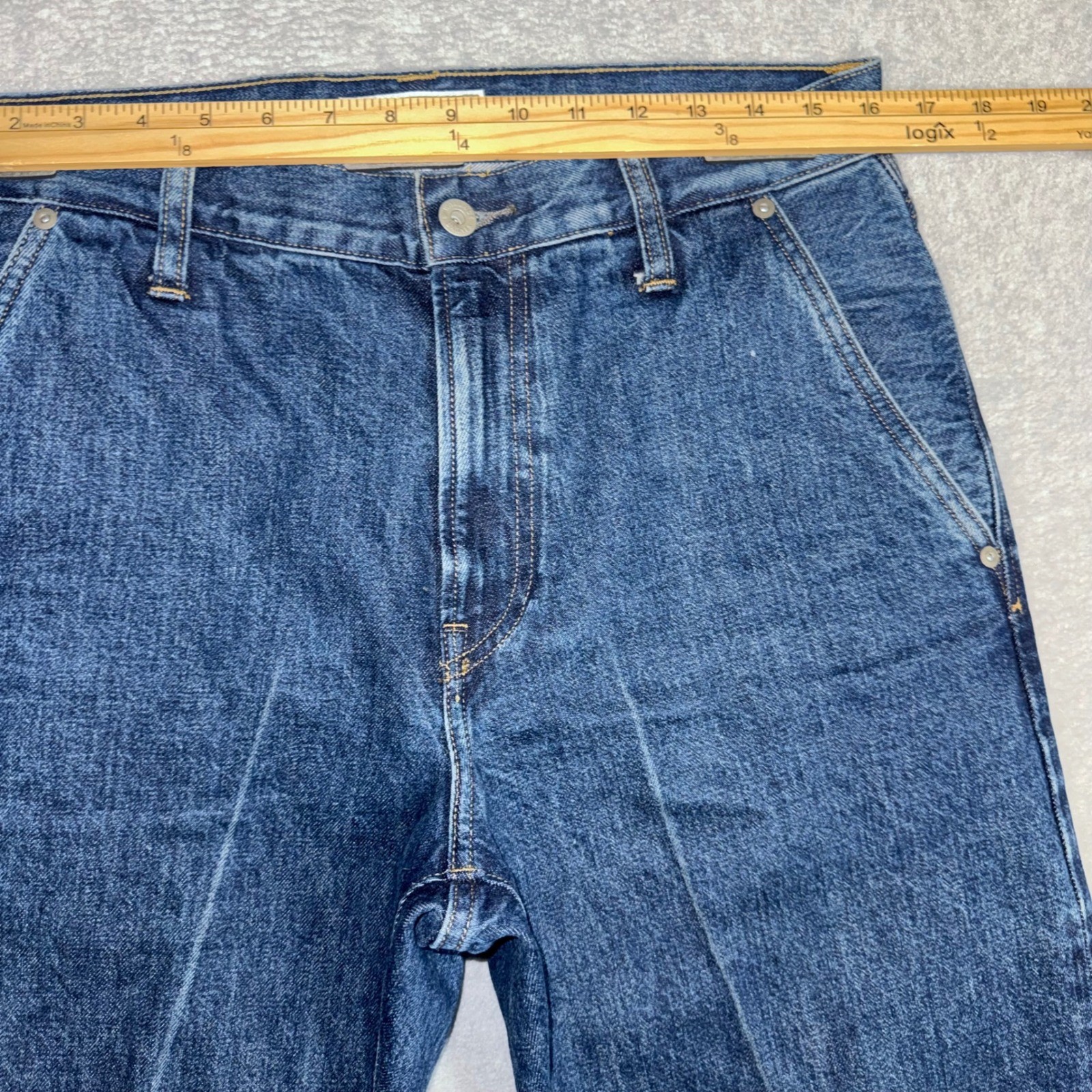 Wallace & Barnes Creased Slant Pocket Japanese Selvedge Denim Jeans Mens 30×31