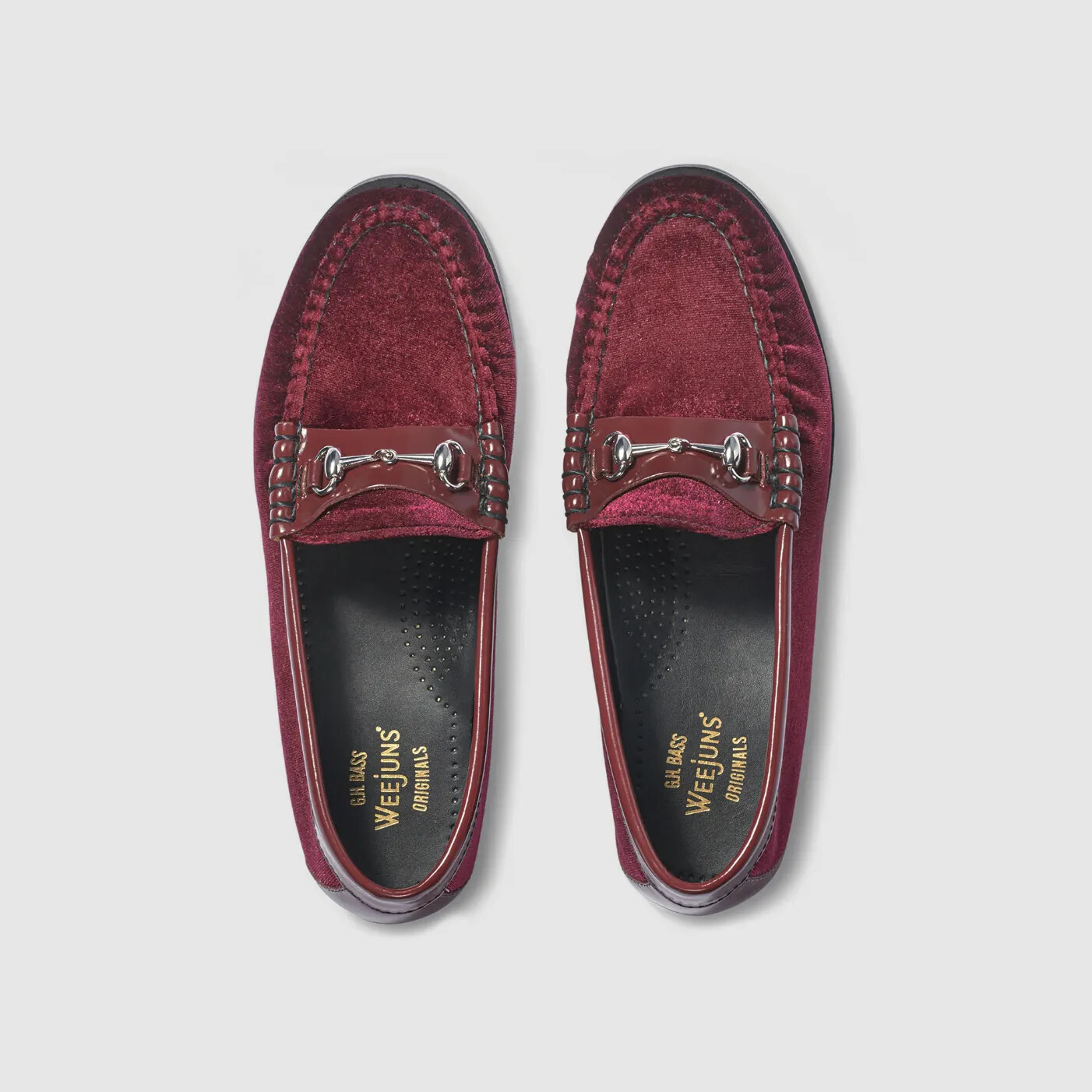 GH Bass Womens Lianna Velvet Loafers Burgundy 9M 7M 5M 9.5M