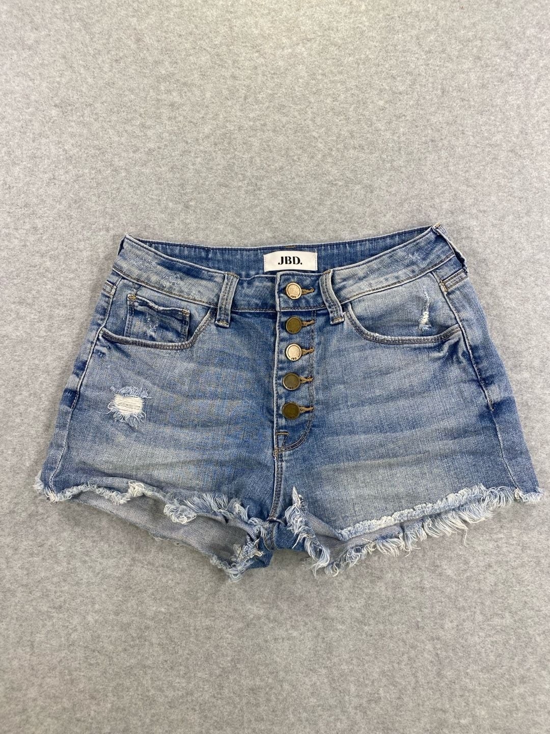 JBD. Just Black Denim Women’s High Rise Button Fly Distressed size small