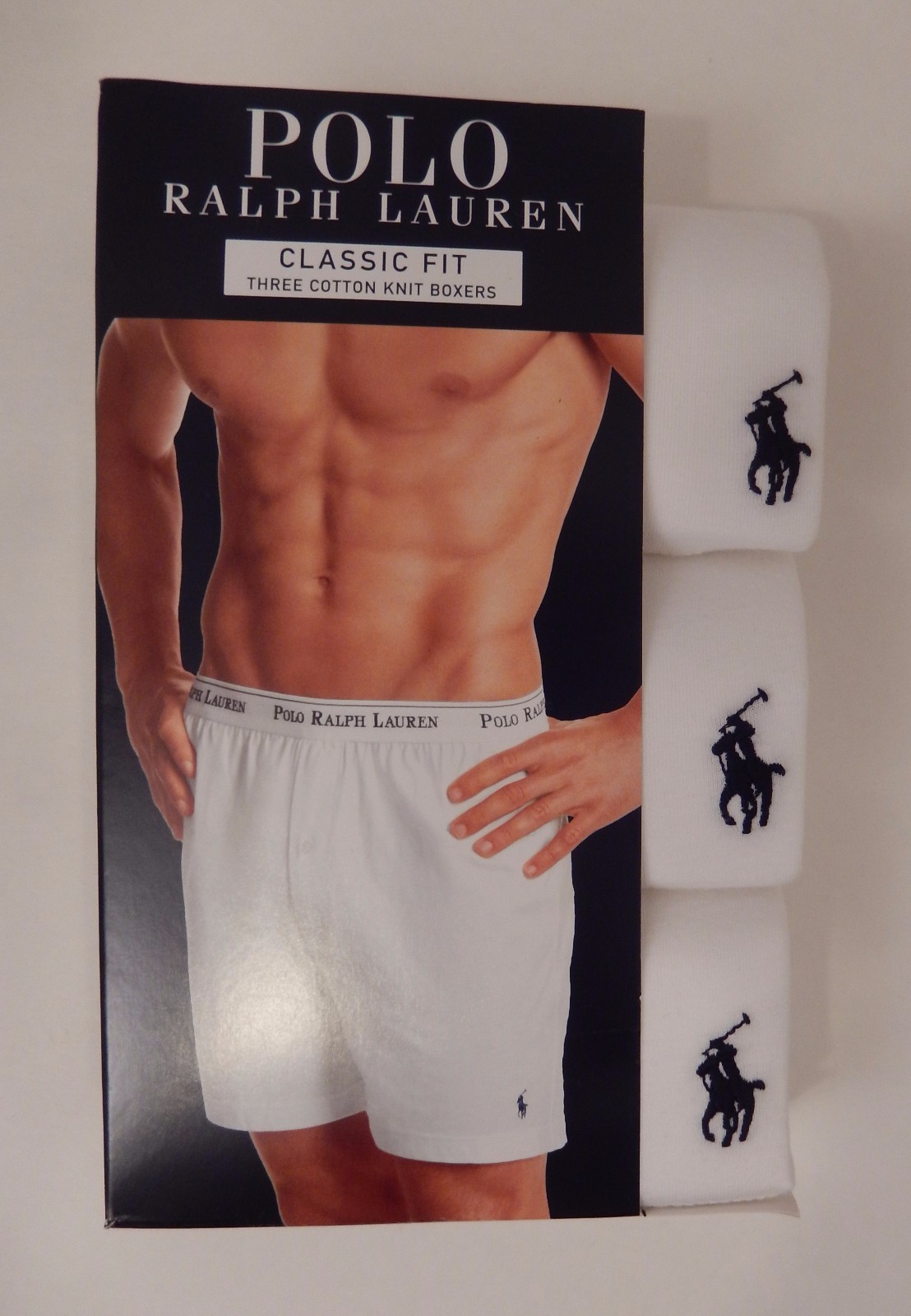 3 RALPH LAUREN POLO WHITE BLACK OR GRAY COTTON KNIT BOXER SHORTS SIZES: S M L XL