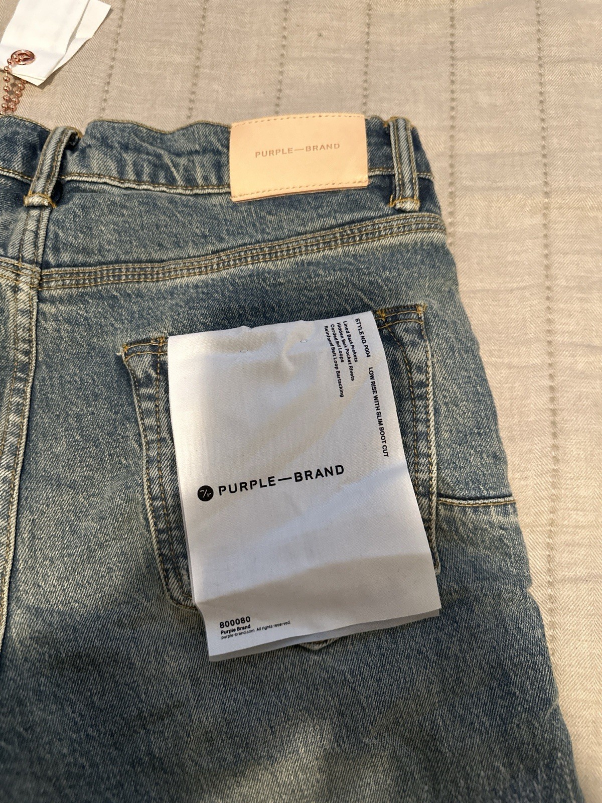 NWT Purple Brand VINTAGE DESTROY BOOT Indigo SKINNY JEANS Size 31 $295