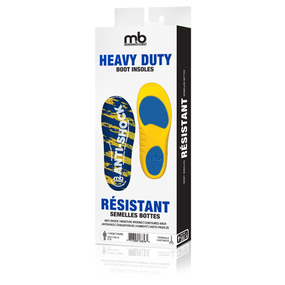 Moneysworth and Best Heavy Duty Boot Insoles – Trimmable (1 Pair)
