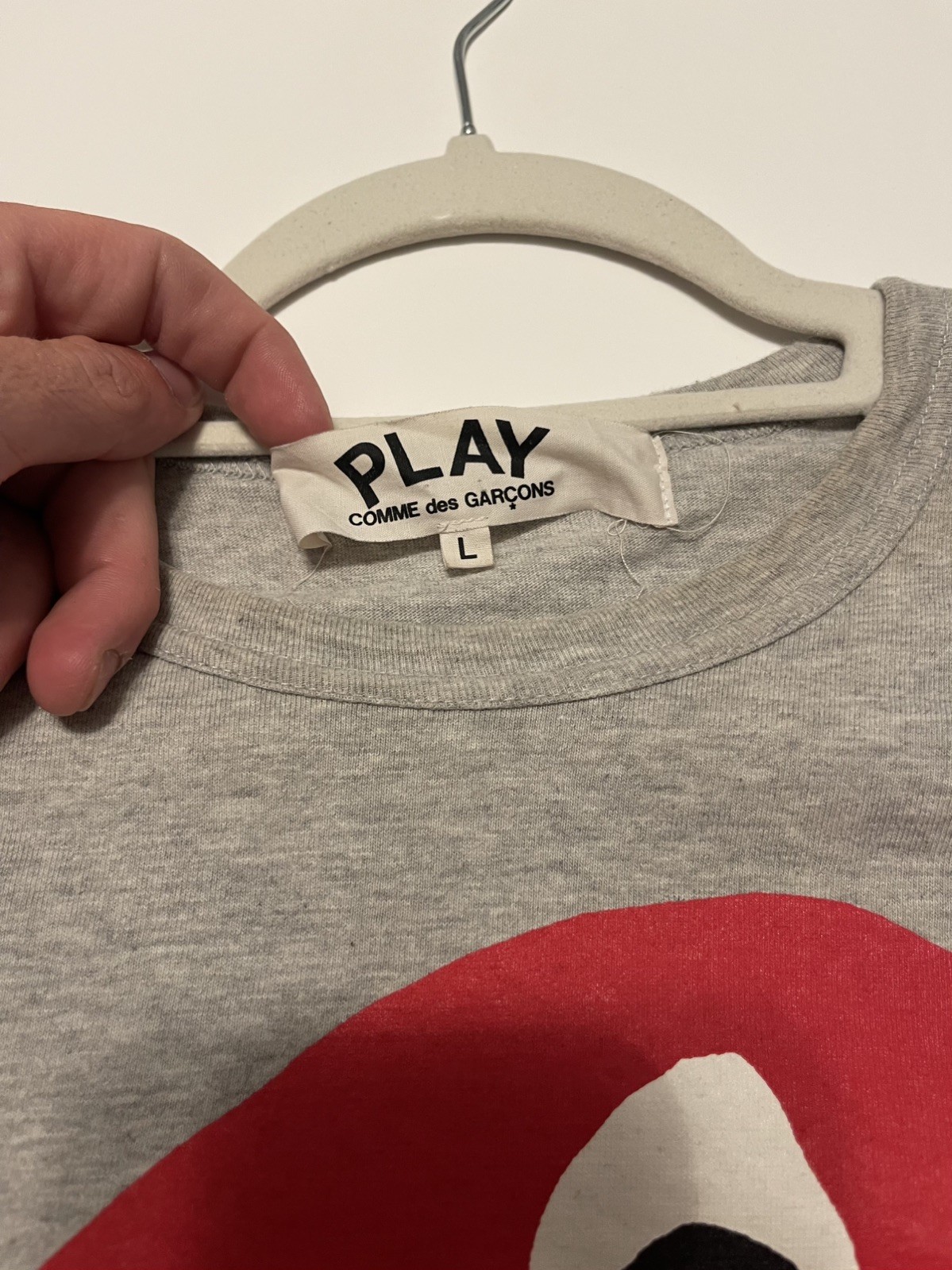 COMME DES GARCONS PLAY T-shirt Large, made in Japan