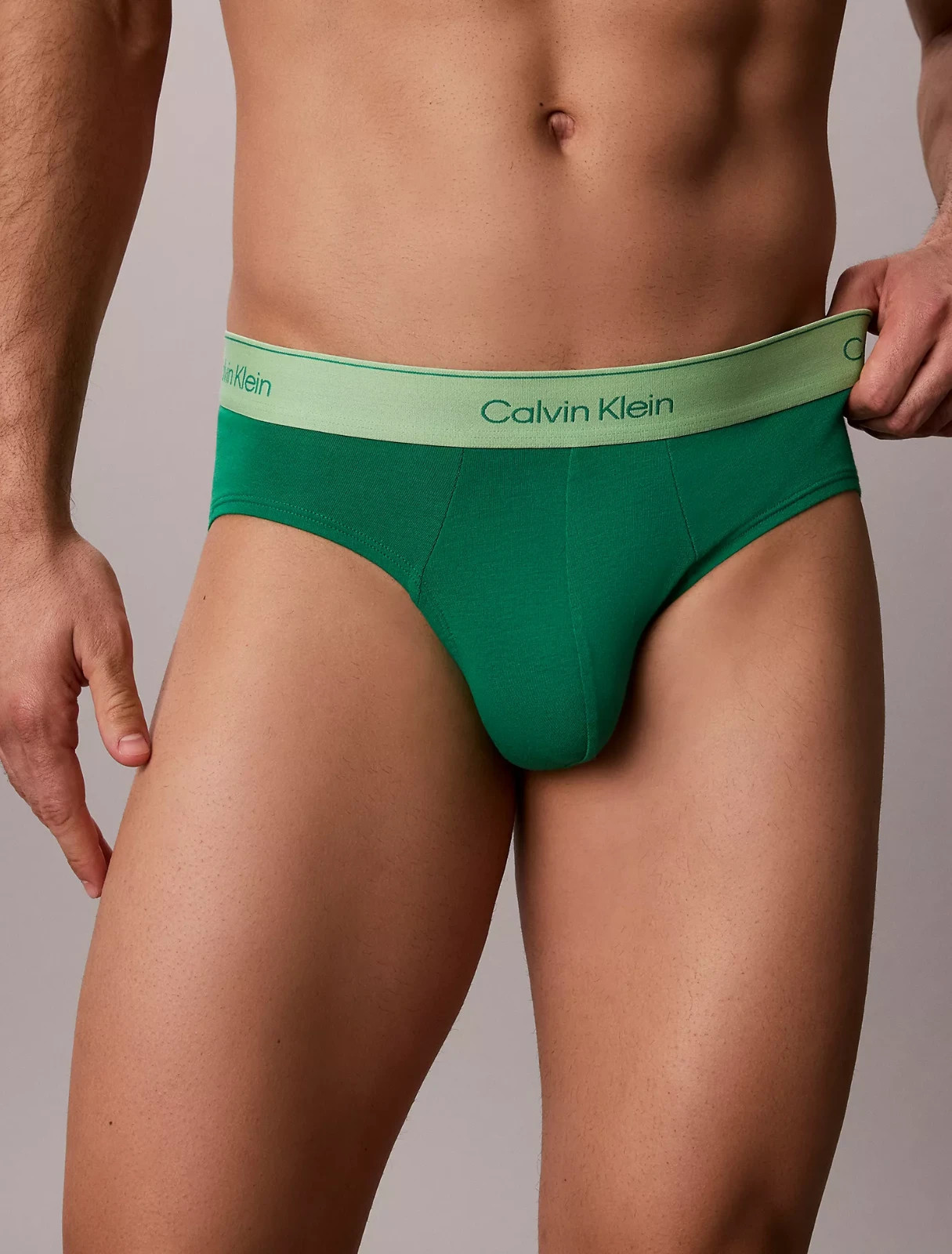 Calvin Klein CK men green ICON cotton stretch Hip Brief Underwear S M L