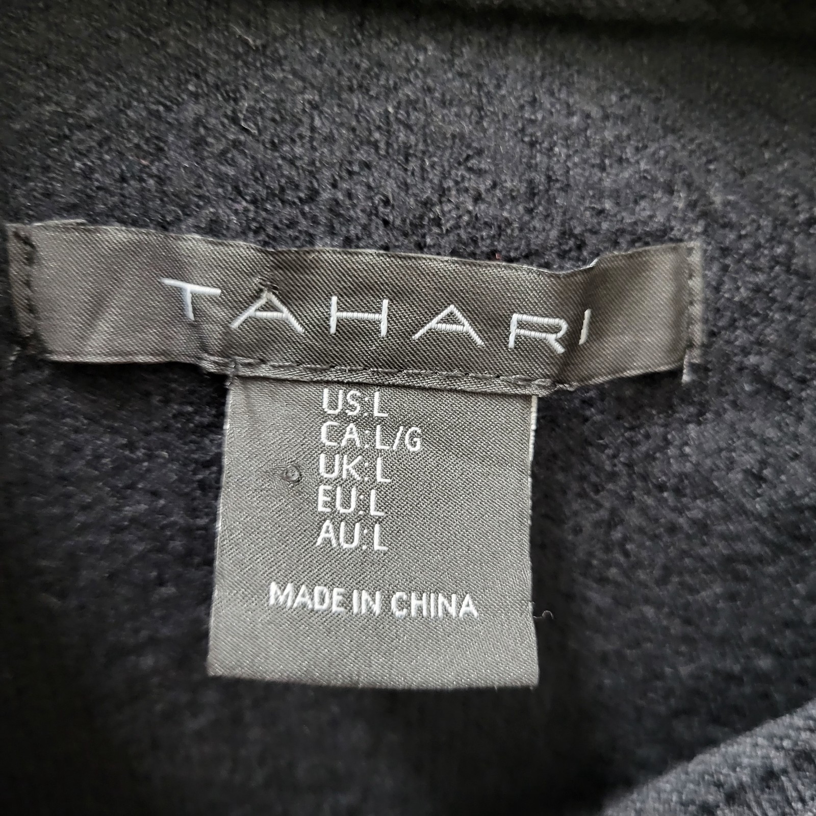 TAHARI Women’s Rayon Polyester Nylon Blend Long-Sleeves Top Blouse Size Large