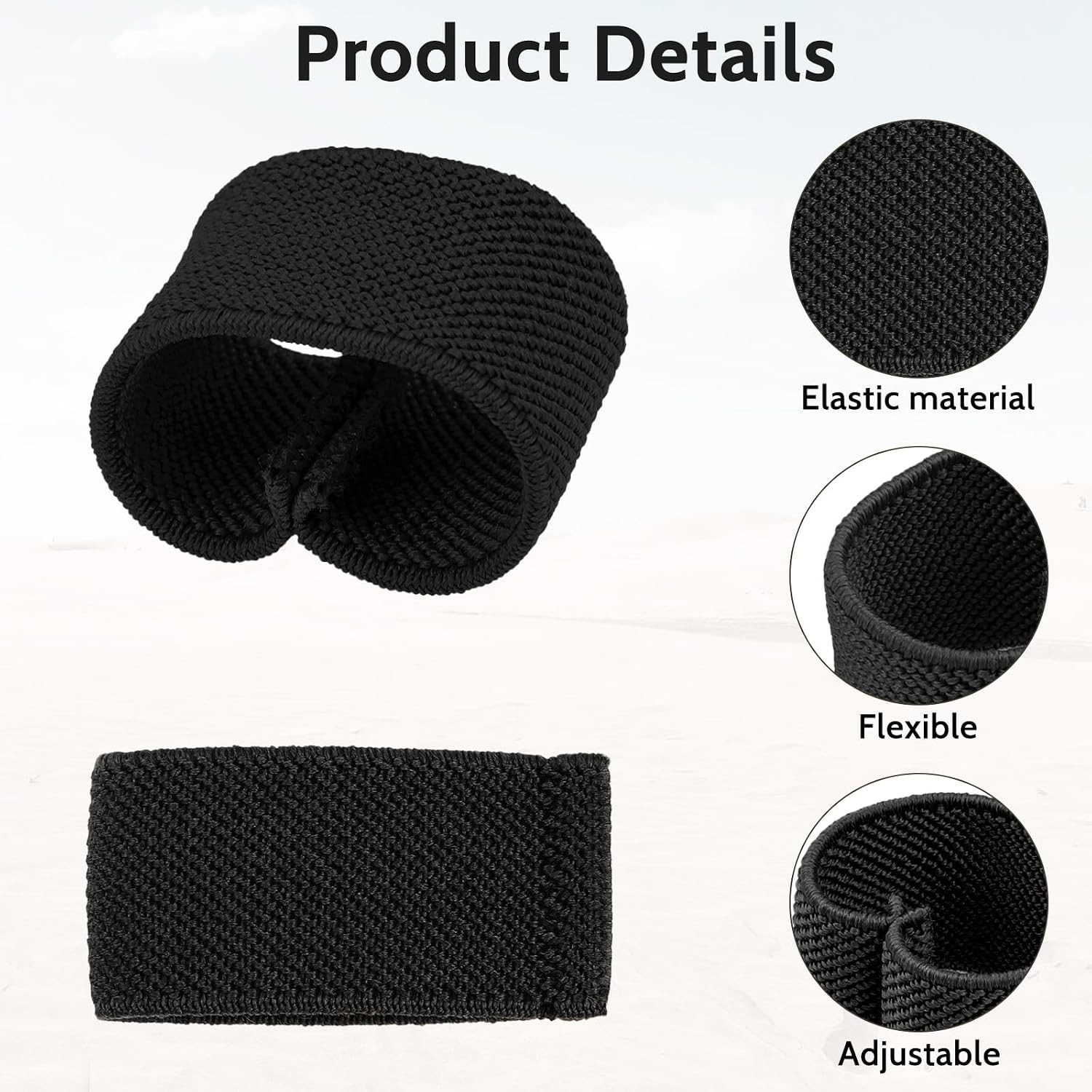 10 Pack Elastic Belt Keeper Strap, Nylon Canvas Web Belt Elastic Loop Keeper for