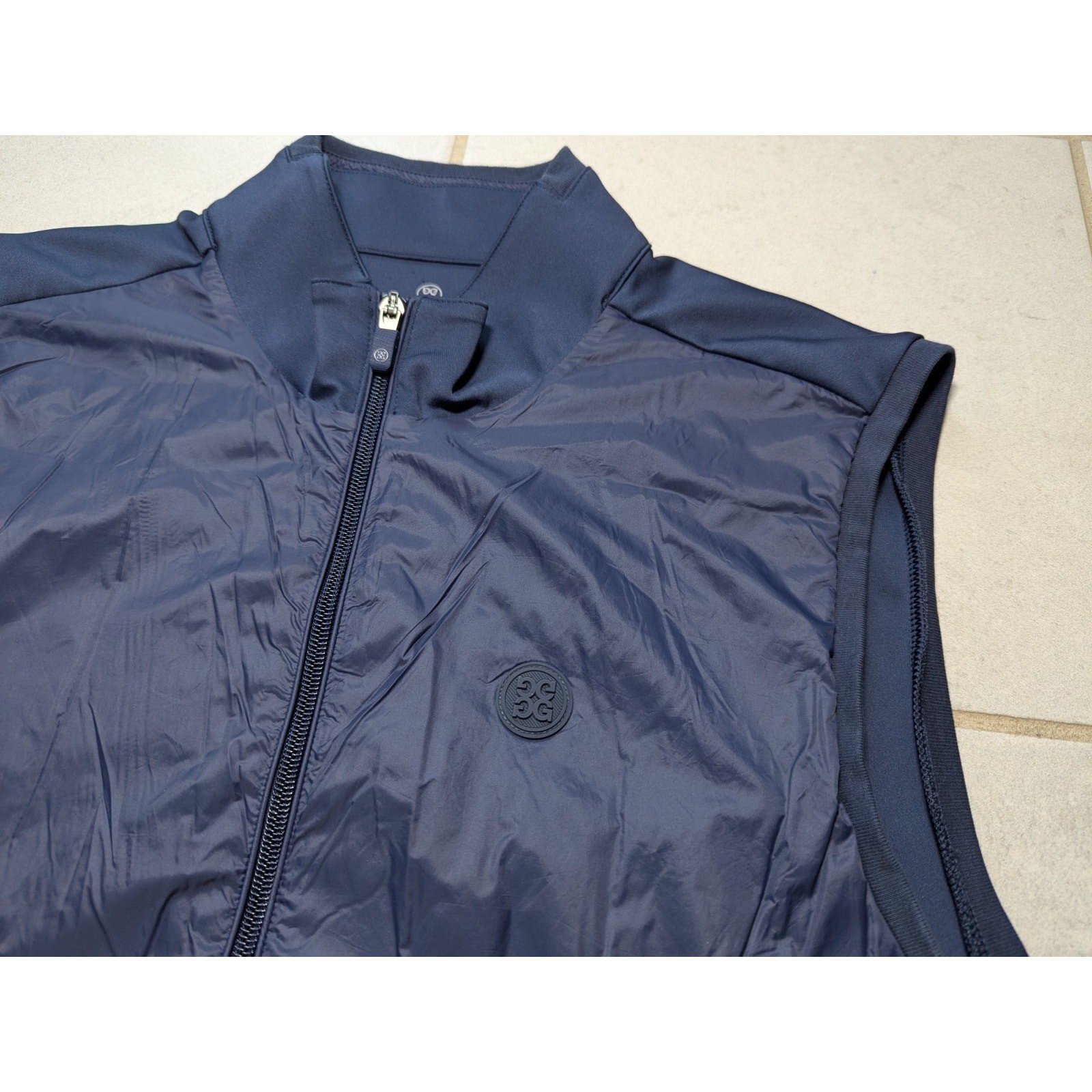 G/Fore Men’s Large Interlock Performer Vest Stretch Tech Twighlight Navy Blue