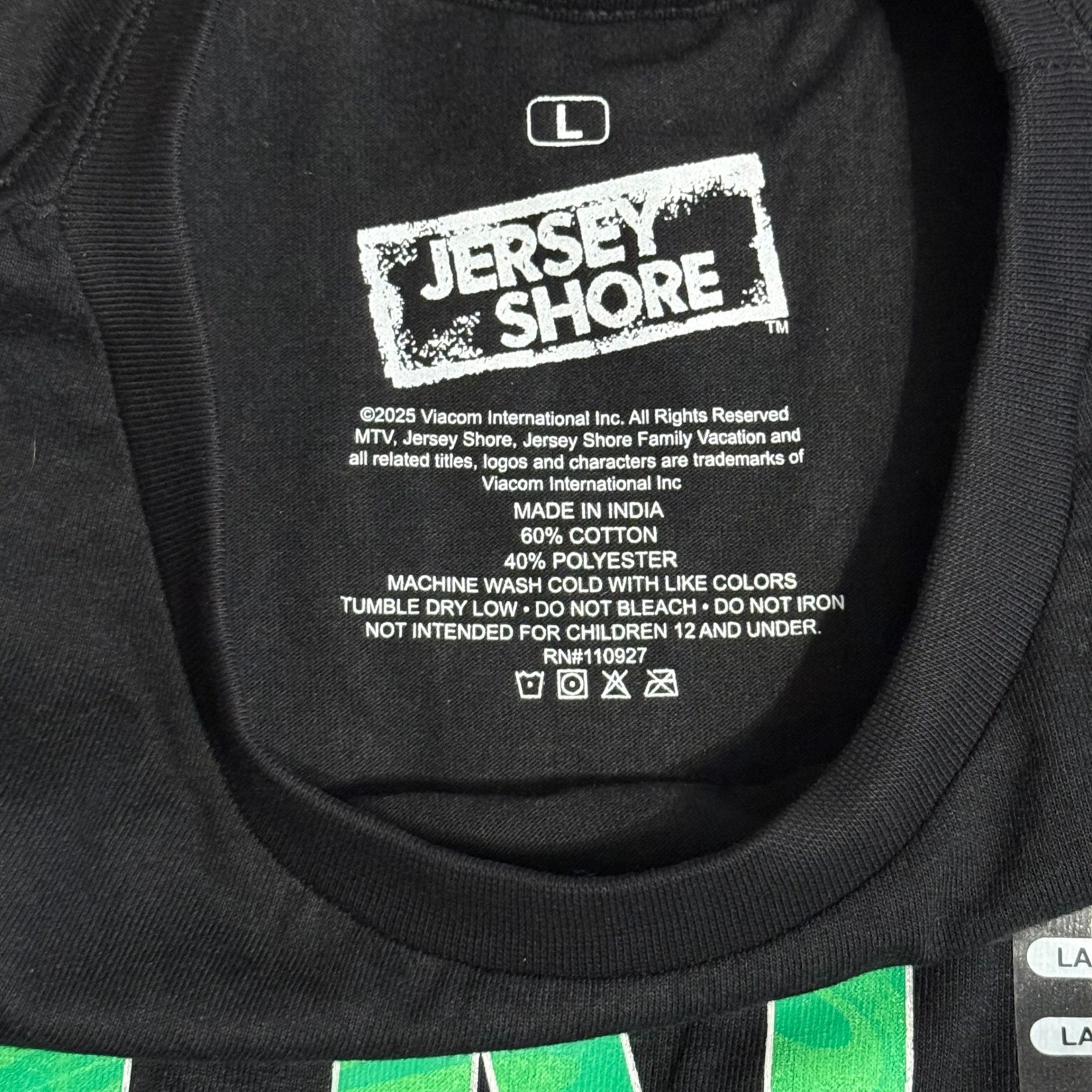 Jersey Shore Snooki Pickles Is My Thing Black Graphic T-Shirt Large MTV Y2K Tee