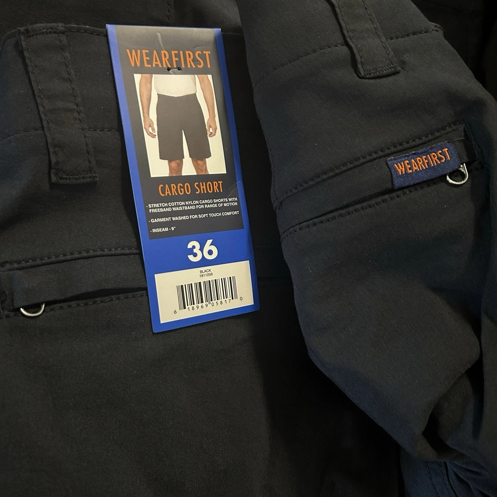WearFirst Men’s Classic Fit Cargo Shorts Inseam 9” SIZES 36/38/40/42