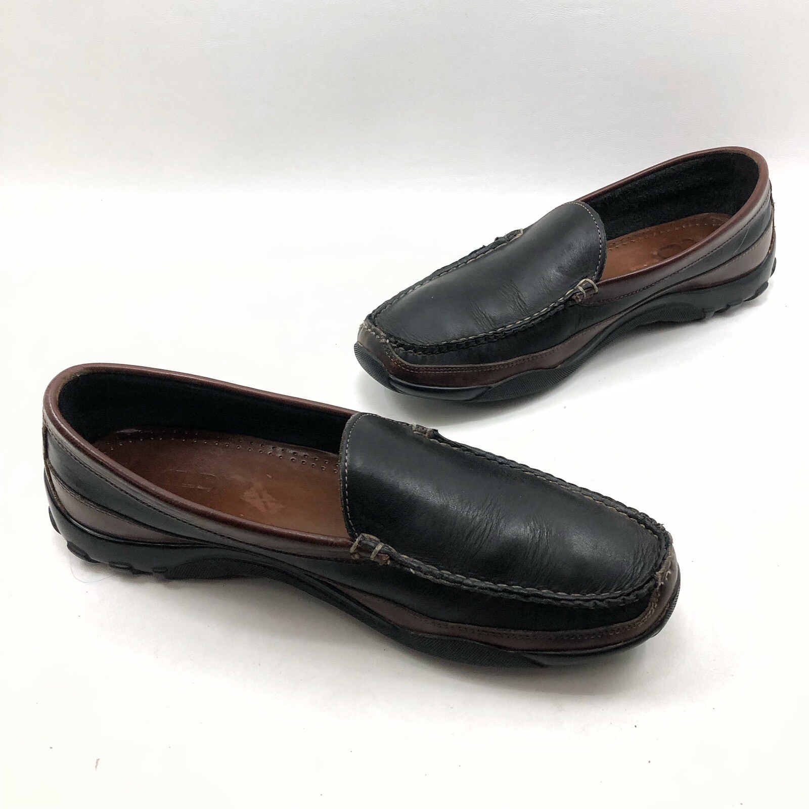Allen Edmonds Boulder Driving Moccasin Mens Sz 10 D Black Brown Leather Loafer
