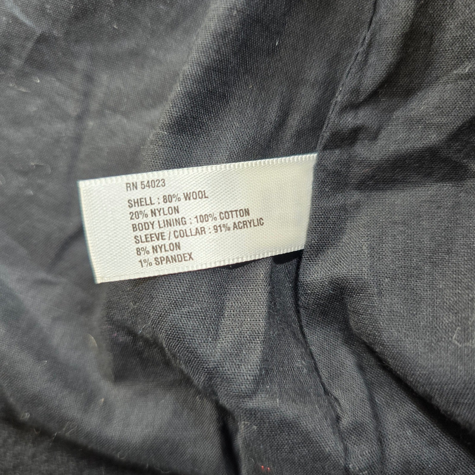 GAP Toggle Coat Ribbed Knit Sleeve Jacket Womens Large Petite LP Black Wool NEW