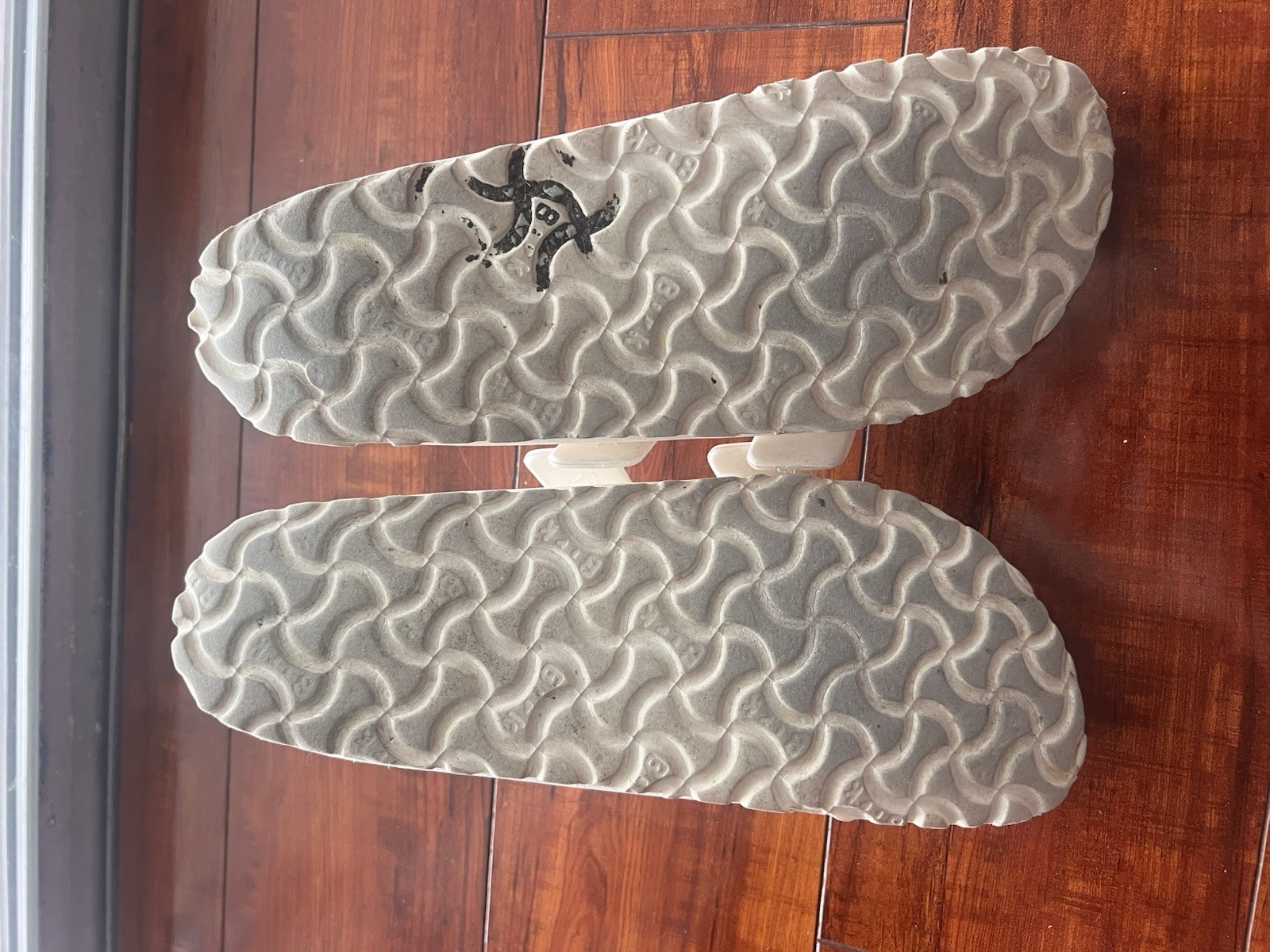 Birkenstock Eva Arizona Sandals Size 7 White Slides Buckle Comfort