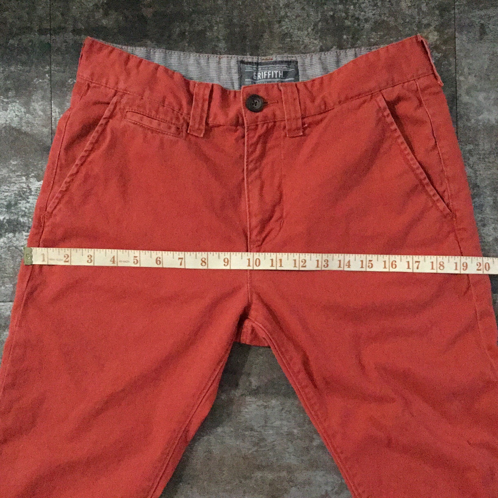 Men’s Griffith Chino Pants Sz 31 X 32 Flat Front 100% Cotton City Of Angels Cali