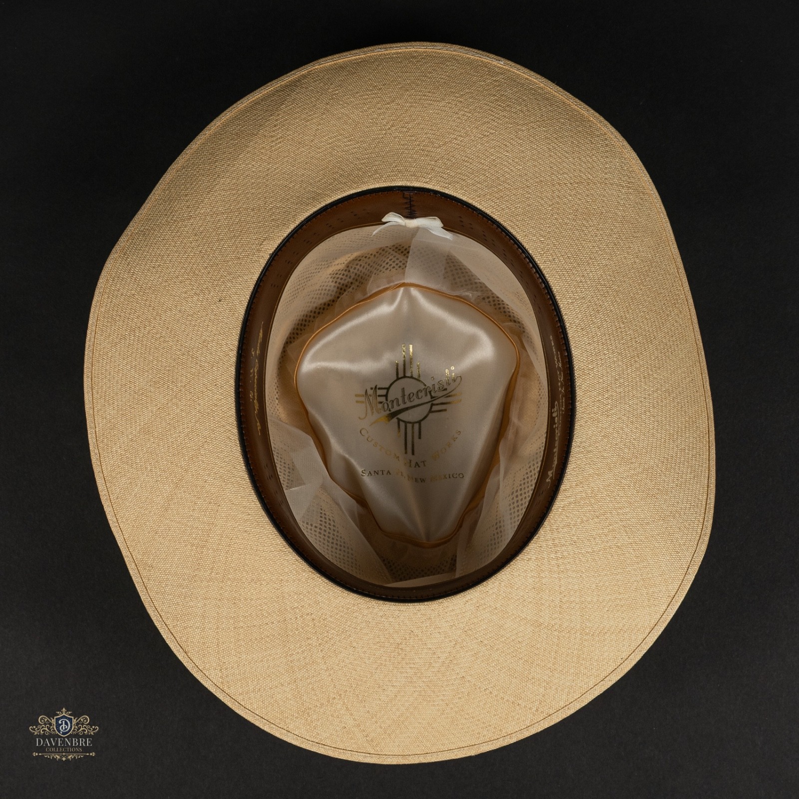 Montecristi Custom Hat Works Three Point Semi-Calado Straw Panama Natural 7 3/8