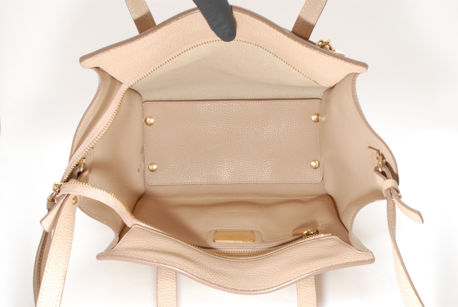 Salvatore Ferragamo Shoulder Hand Bag AMY Gancini Leather Pink Beige