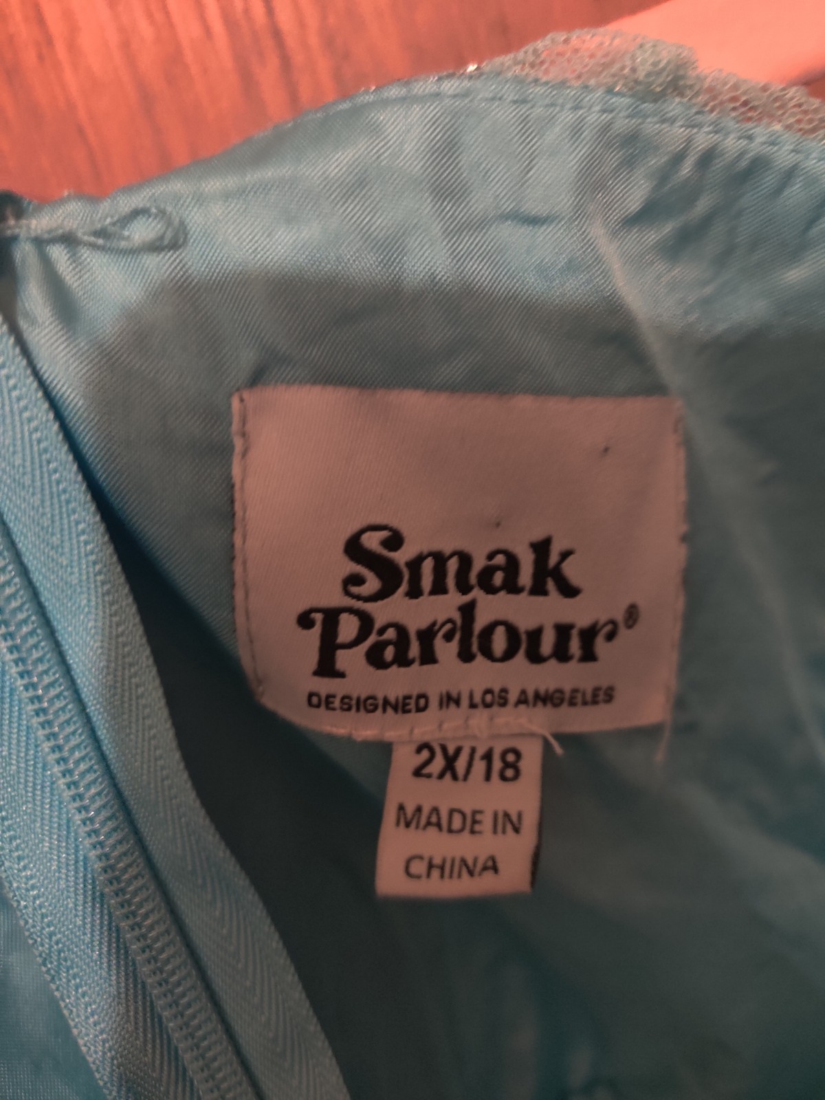 Unique Vintage Rainbow Puff Sleeve Dress Powder Blue