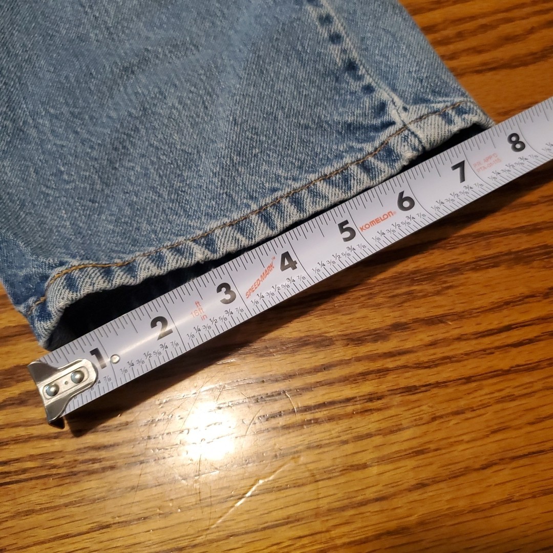 Vintage Levi’s 550 Blue Denim Jean Shorts 7X Reg Kids Red Tab Vintage