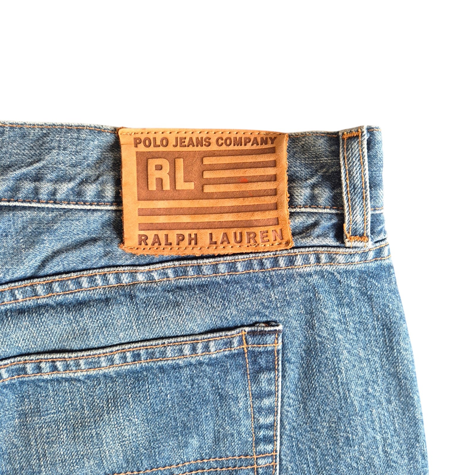 Polo Jeans Co Ralph Lauren Colton Jeans Mens W36 L32 Blue Straight Bootcut Denim