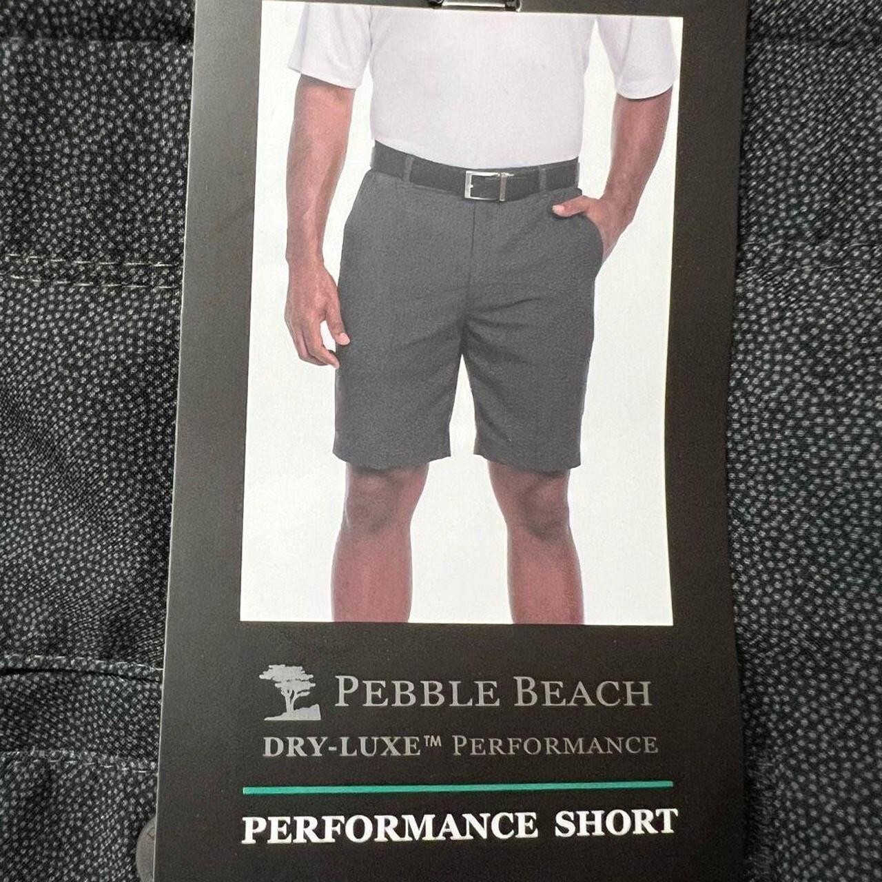 Pebble Beach Mens Dry Luxe Flat Front Golf Shorts – Black – Sz 30,33,34,36,38,40