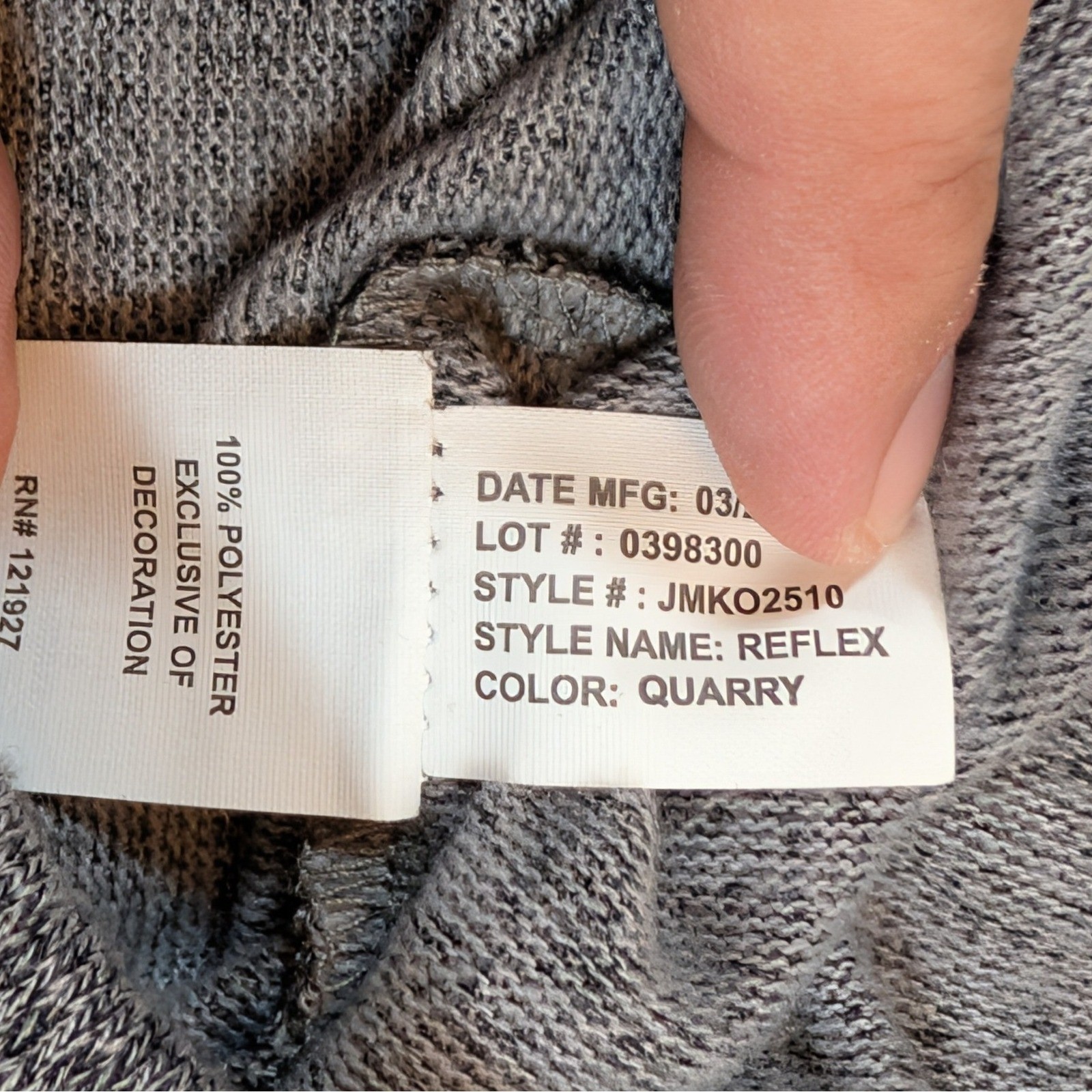 Johnnie-O Reflex Quarter Zip Golf Pullover Mens Medium Grey Heather