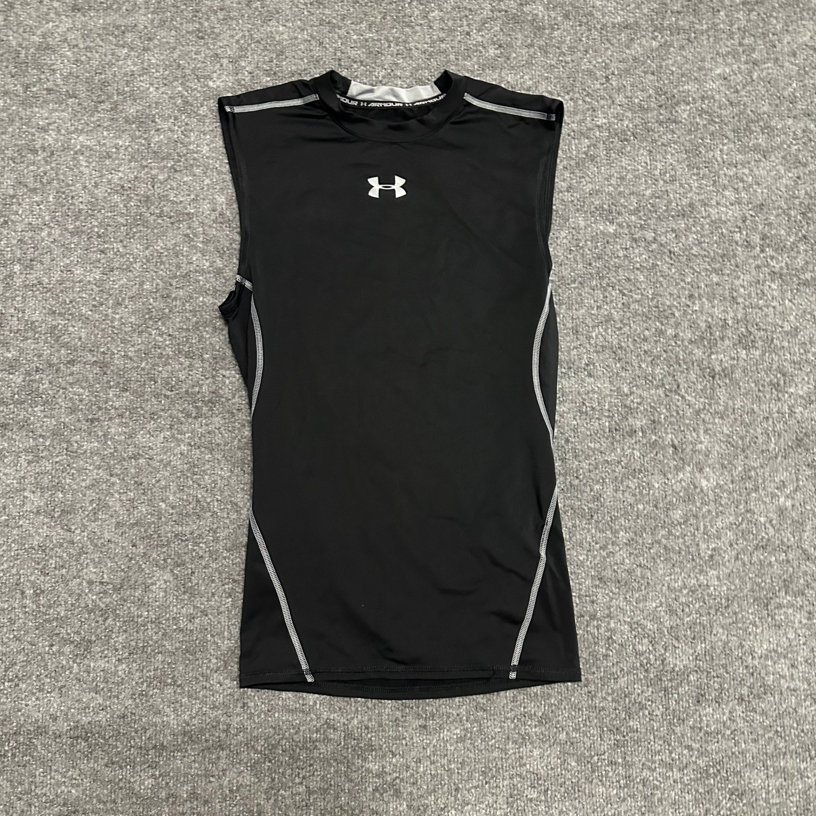 Under Armour Tank Top Mens Size Medium Black HeatGear Compression Athletic Gym