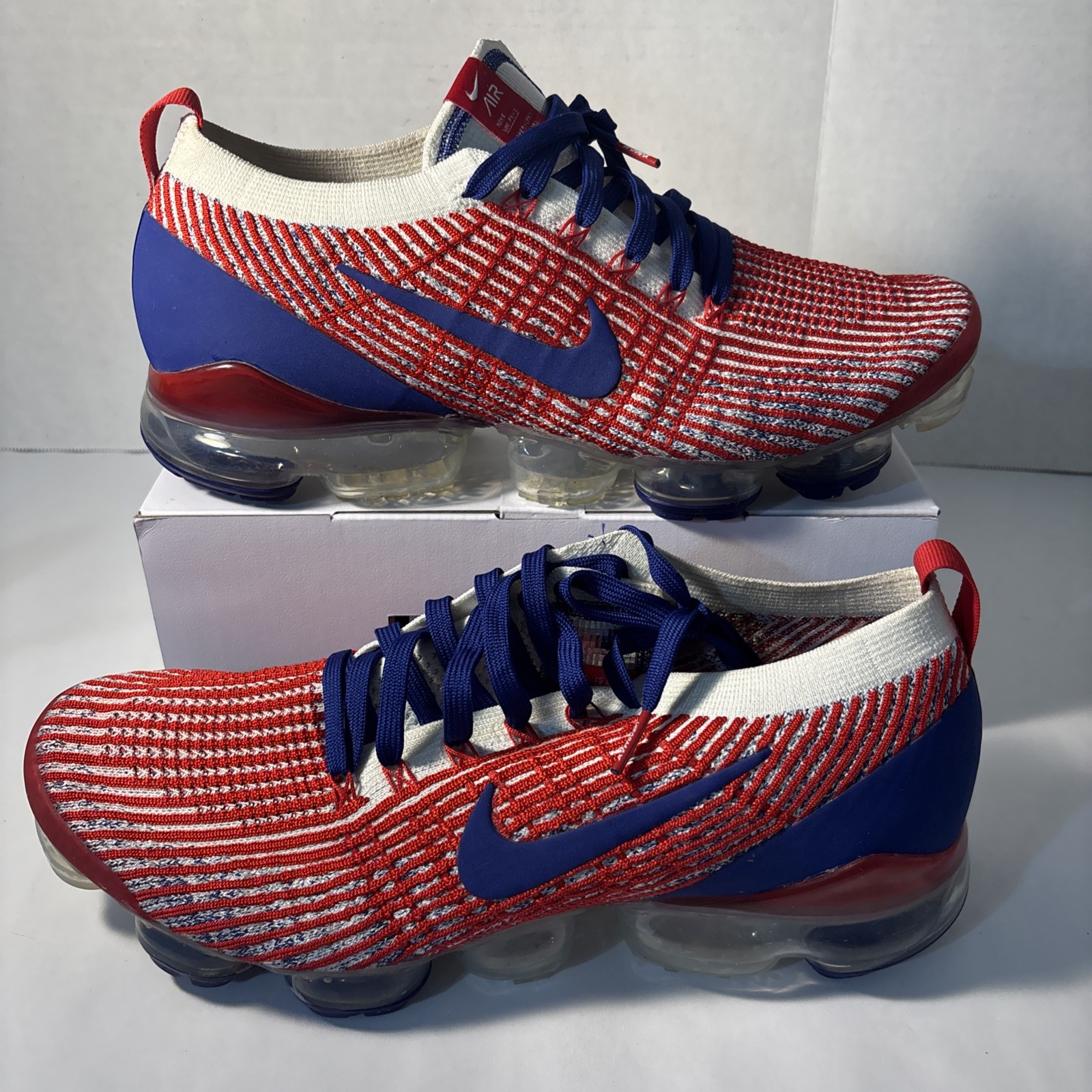 Nike Air Vapormax Flyknit 3.0 Team USA Running Shoes (CW5585-100) Men’s Size 12
