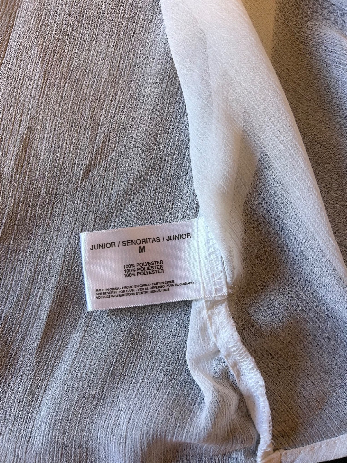 l.e.i. medium sheer white blouse