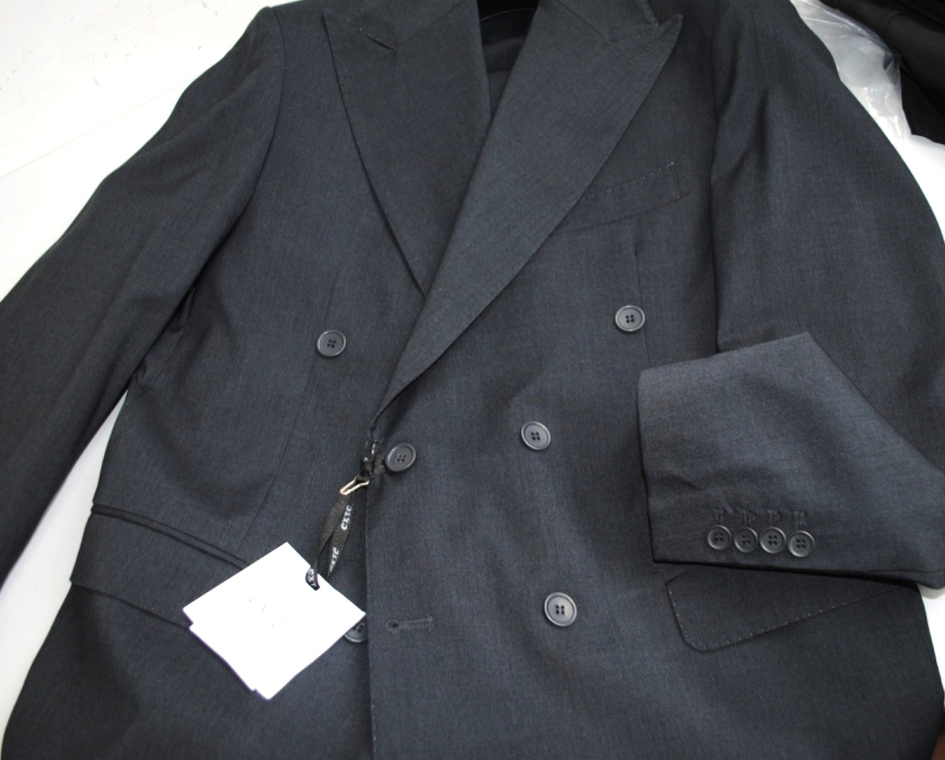 EXTE’ TAILORED DRESS FRESH FABRIC WOOL SIZE 56 540.00 TAG AB GREY
