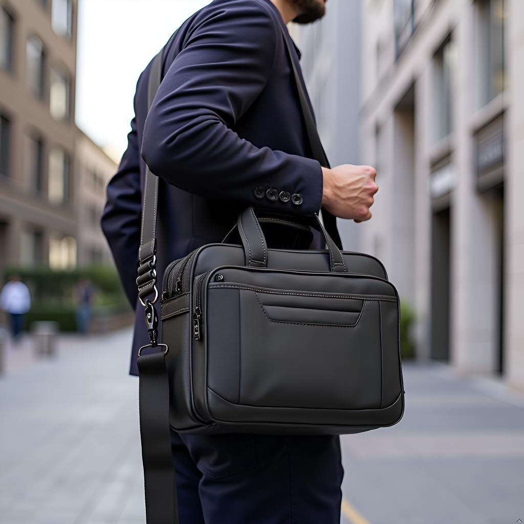 Briefcase Bag 15.6 Inch Laptop Messenger Bag Business Office Bag for Men Women