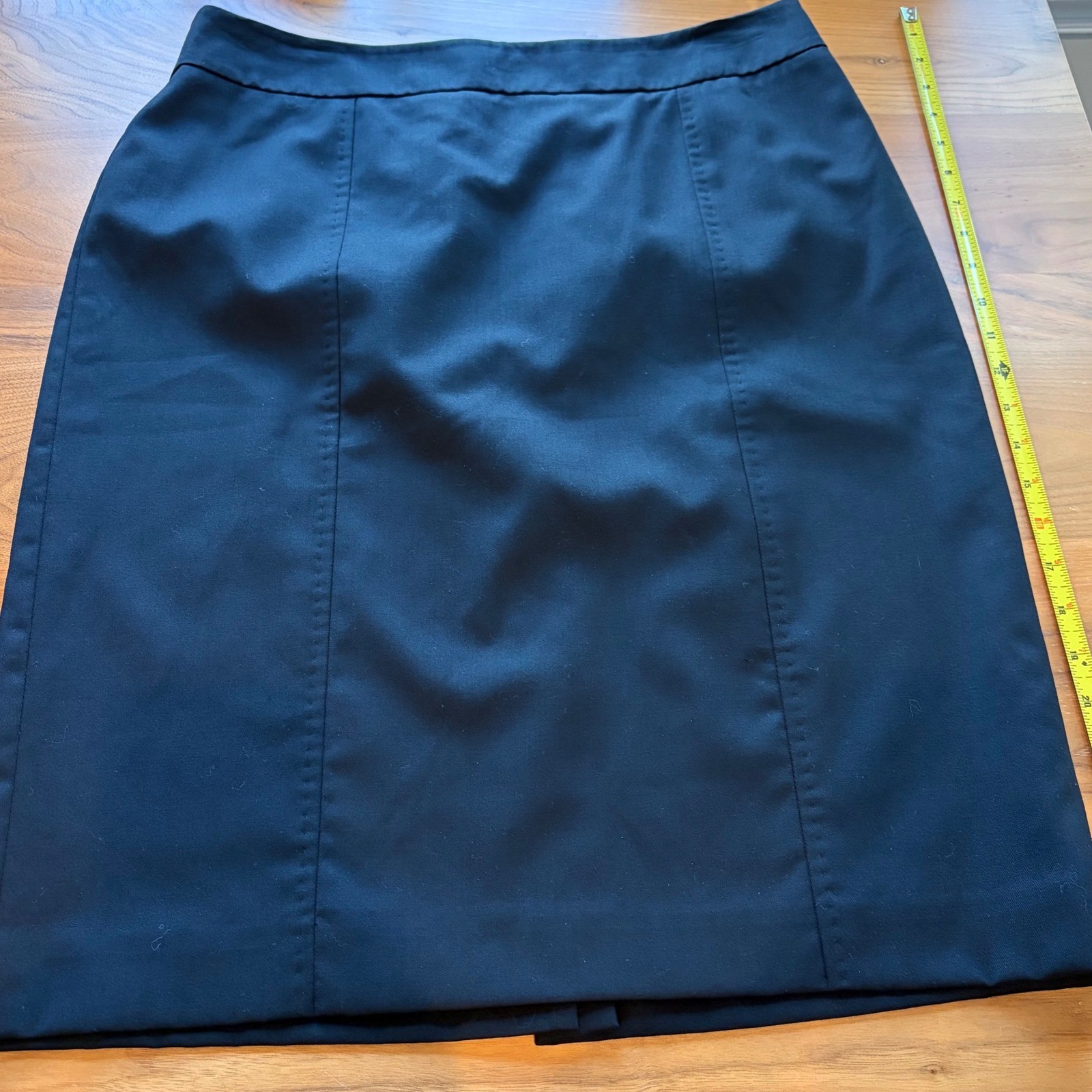 Brooks Brothers Womens 12 Black Wool Pencil Skirt Italian Fabric Bemberg Lined