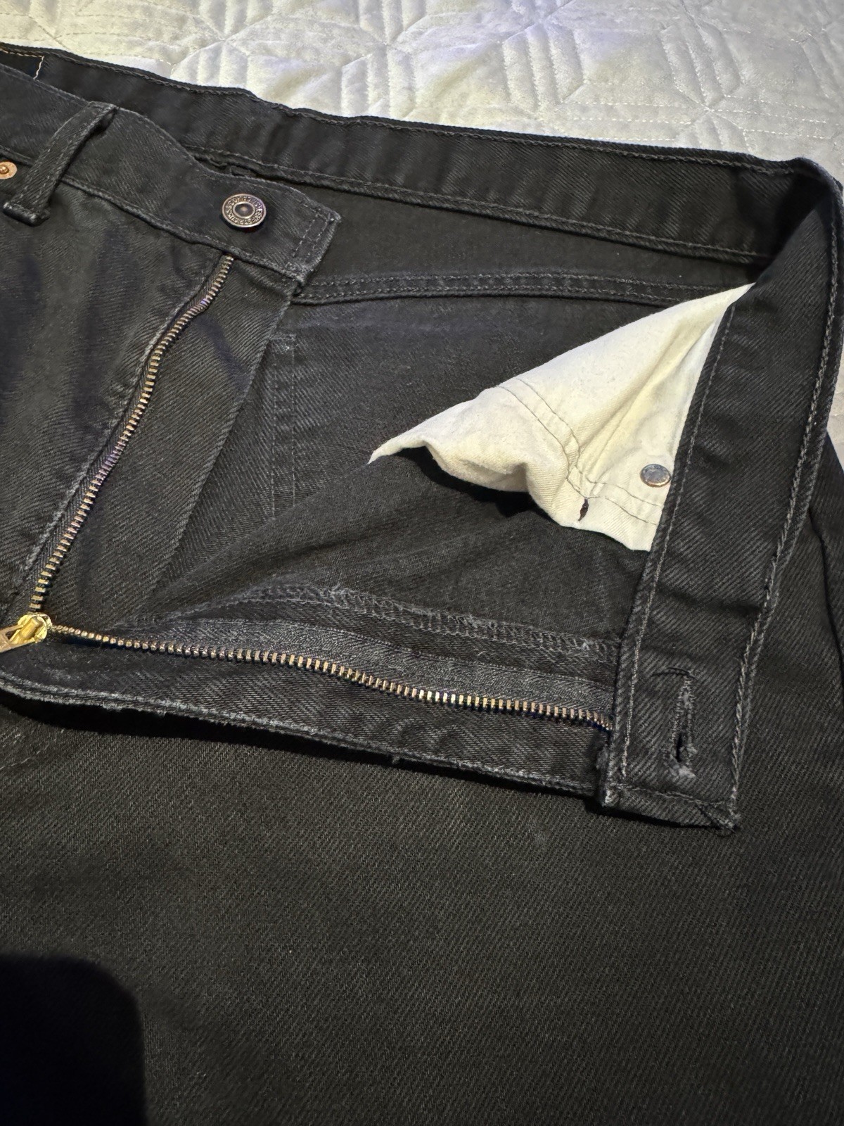 Levi’s Men’s 615 Jeans Black W36 L36 Straight Leg Vintage Made In UK