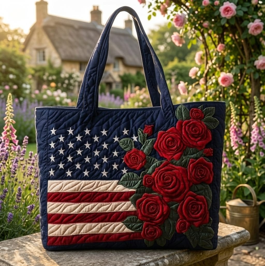 3D Printed Quilted Tote Bags Personalized Tote Bag Lightweight Travel Bags.