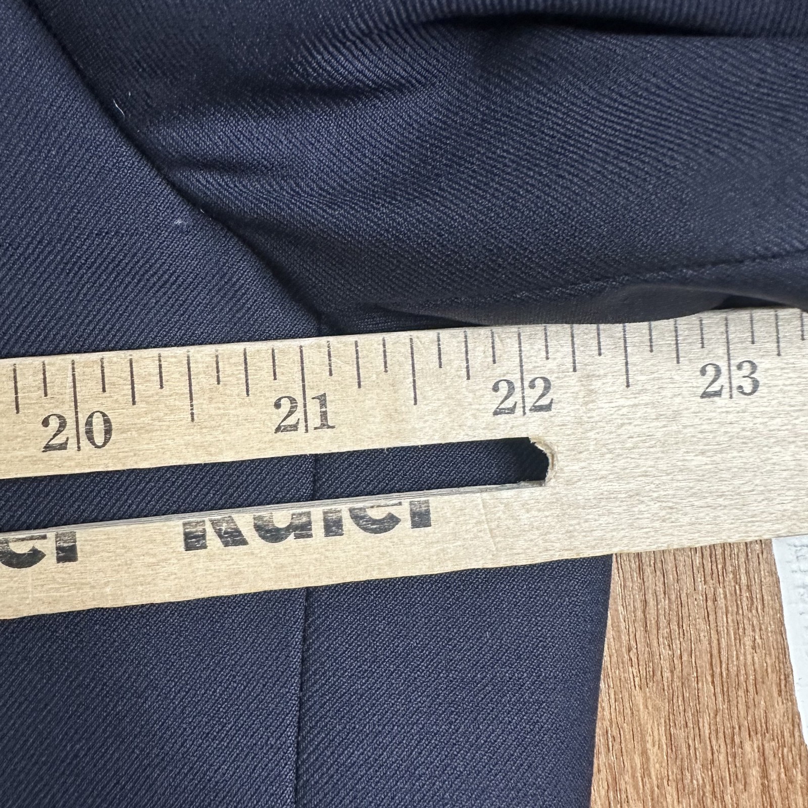 Peter Millar Blazer Mens 42R Navy Blue Solid 2 Button 100% Wool Canvased Jacket