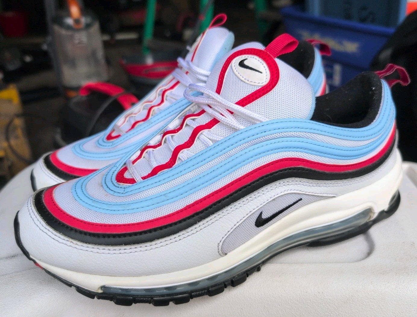 Nike Air Max 97 Gundam Men’s White/Blue/Red/Black Low Top CW6986-100