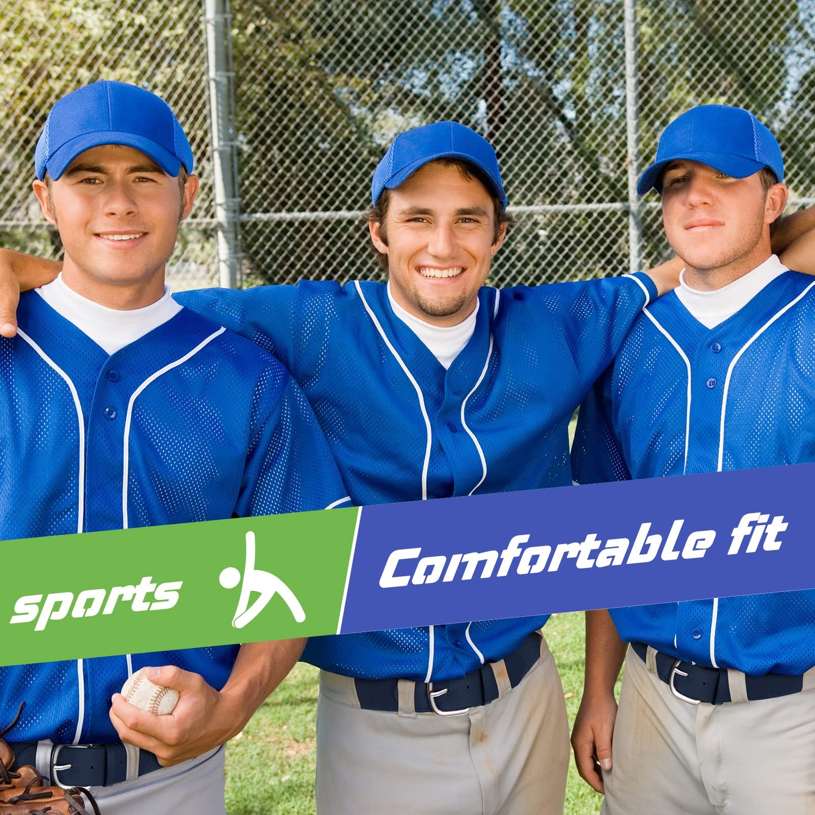 24 Pcs Baseball/softball Belts Bulk, Stretch Youth & Adult Sizes Adjustable, …