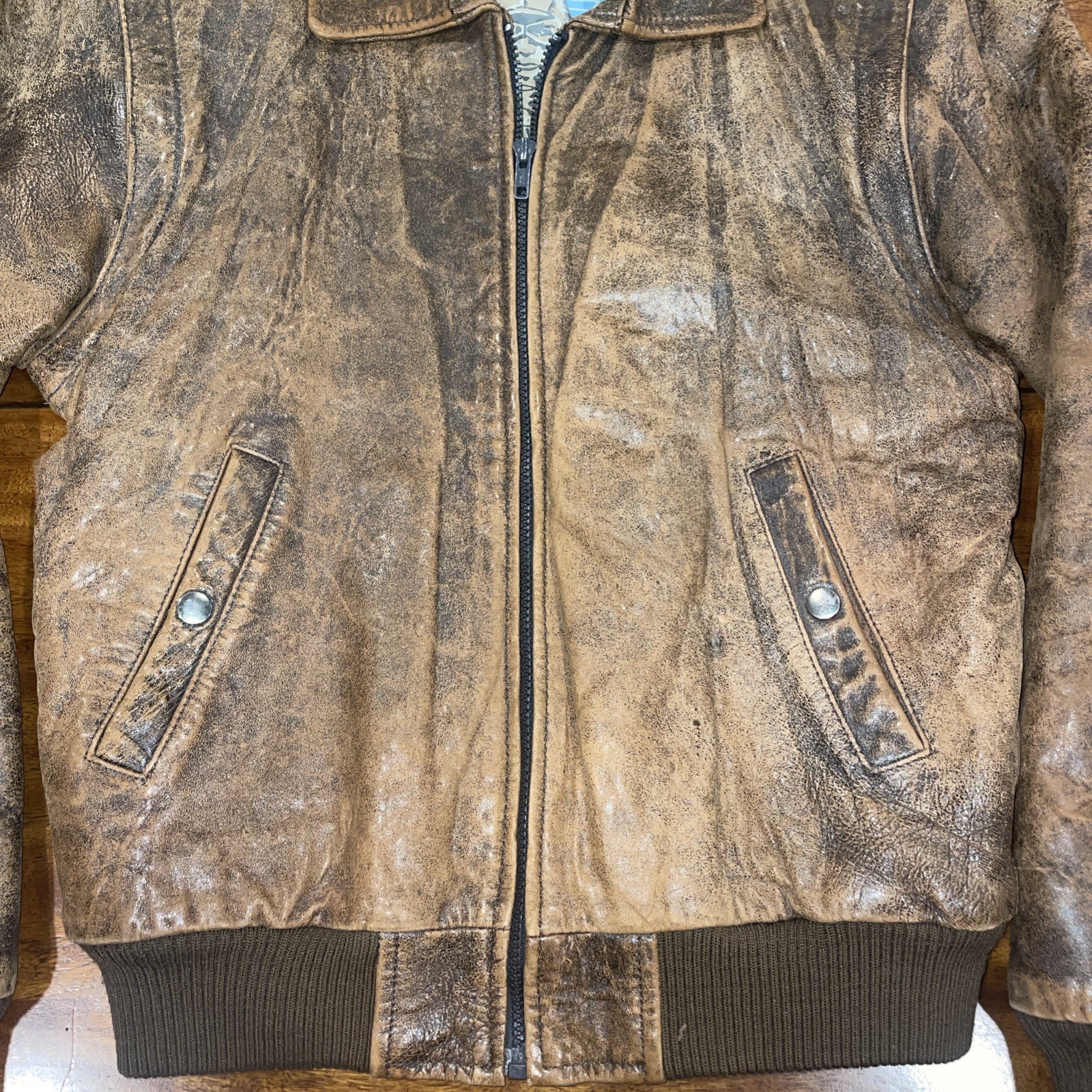 Vintage Etienne Premier size 36 Genuine Learher bomber jacket- NICE!!