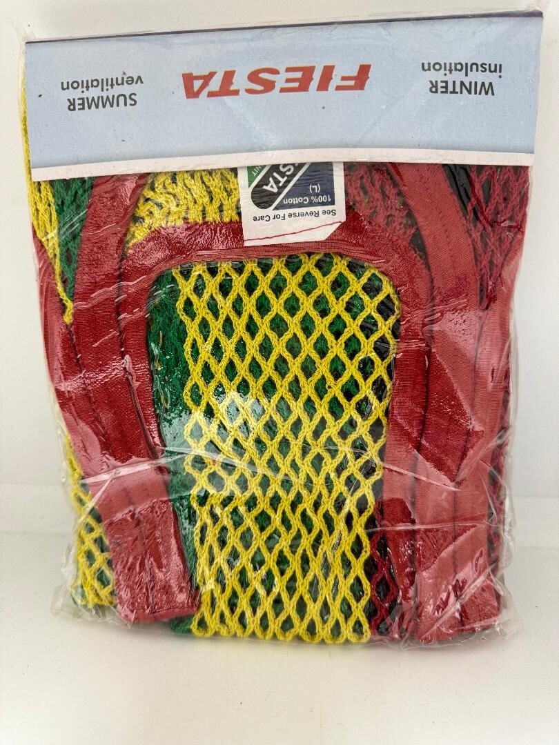 New Genuine Fiesta Cotton Mesh Striped Tank Top, Size Medium