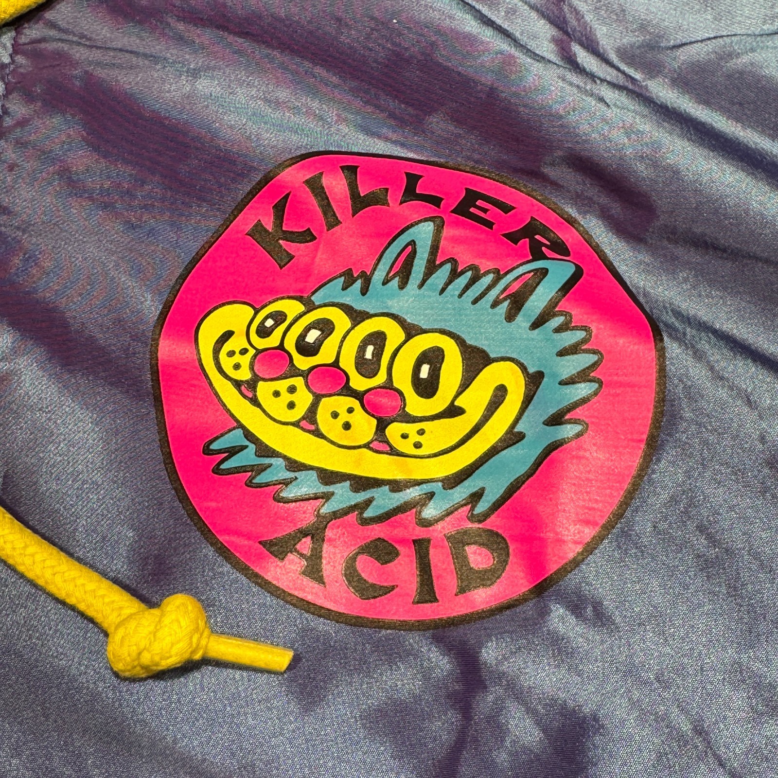 Killer Acid Jacket Mens Large Windbreaker Psychedelic Graphic Print No Bad Trips