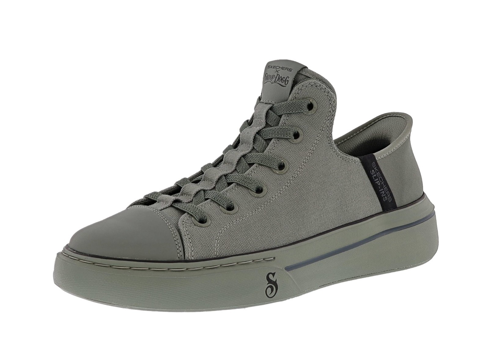 SKECHERS MEN’S SLIP-INS SNOOP DOGG: SNOOP ONE- BOSS LIFE CANVAS 251026/OLV